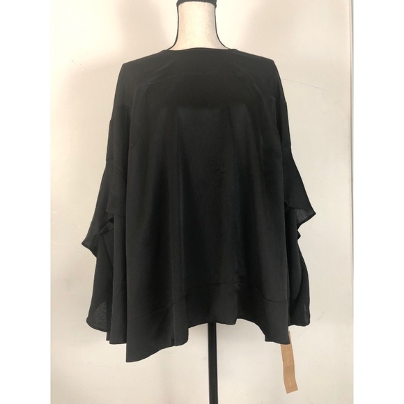 RACHEL Rachel Roy Tops - Rachel Roy Blouse SZ 2X Draped Flutter Bell Sleeve